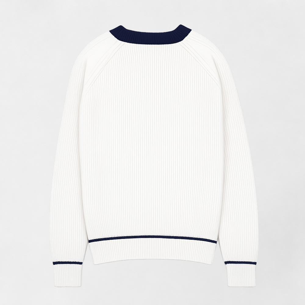 MOSEKAE Men's Custom Logo Knit Cardigan Sweater Button-Up Patterned Business Casual Knitwear for Autumn & Winter