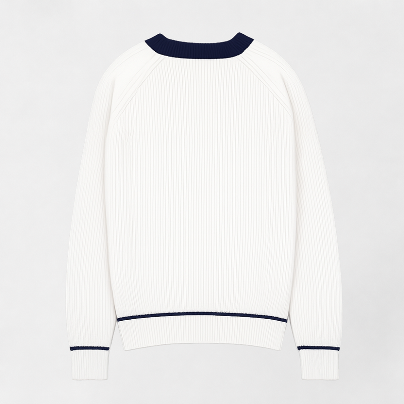 MOSEKAE Men's Patterned Knit Cardigan
