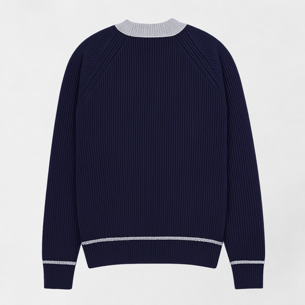 MOSEKAE Men's Patterned Knit Cardigan