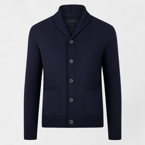 MOSEKAE Men's Oversized Ribbed Cardigan