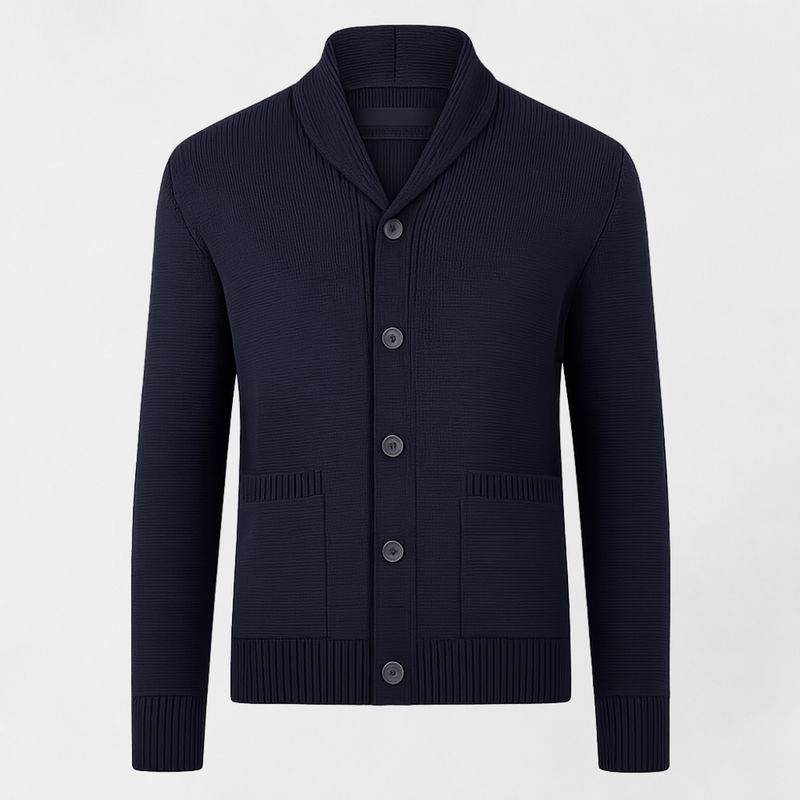 MOSEKAE Men's Oversized Ribbed Cardigan