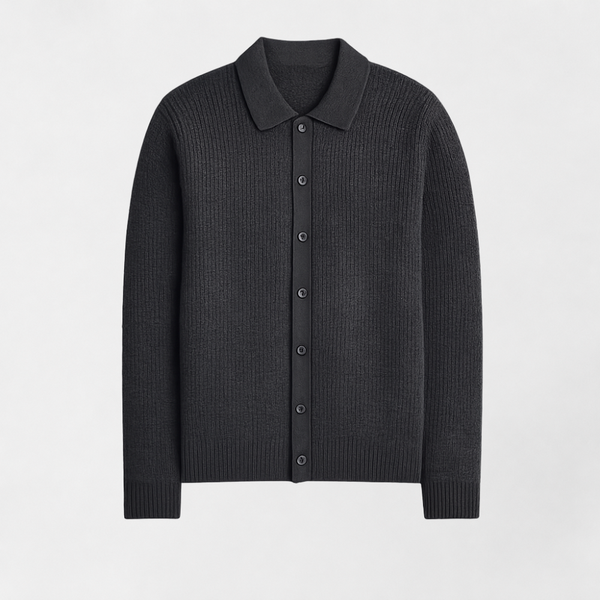 MOSEKAE Men's Oversized Ribbed Cardigan