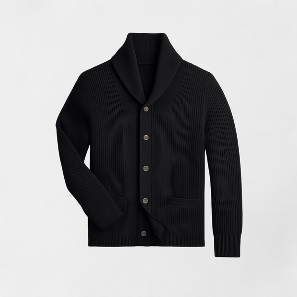 MOSEKAE Men's Oversized Ribbed Cardigan