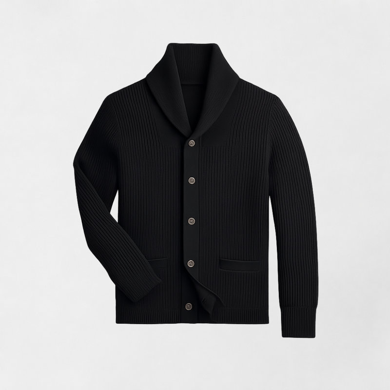 MOSEKAE Men's Oversized Ribbed Cardigan
