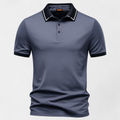 MOSEKAE Men’s Solid Color Golf Polo Shirt Summer Knitted Breathable Moisture Wicking Performance Button Polo Shirt