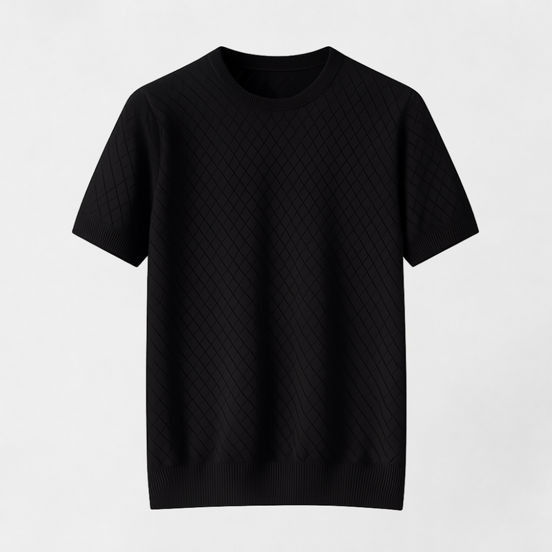 MOSEKAE Men's Round-Neck Cotton Tee