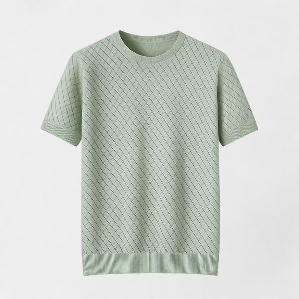MOSEKAE Men's Round-Neck Cotton Tee