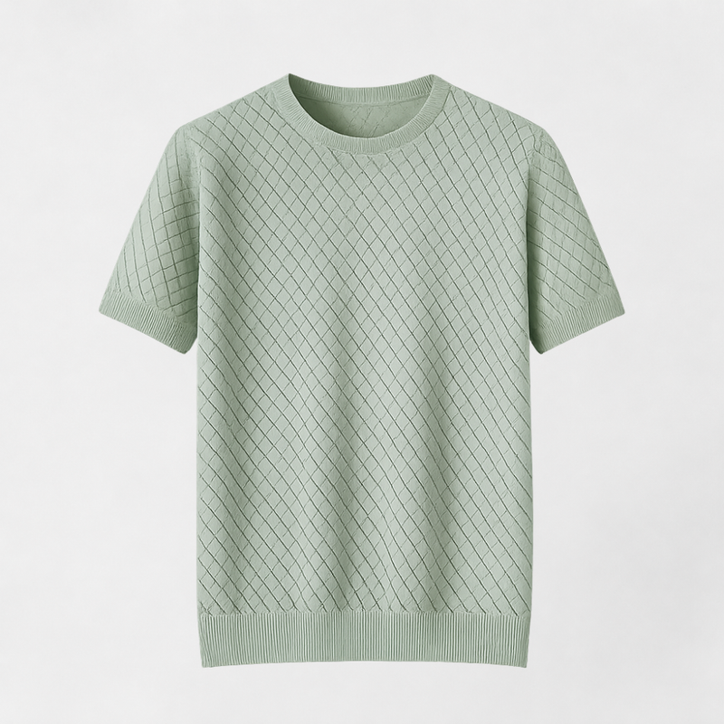 MOSEKAE Men's Round-Neck Cotton Tee