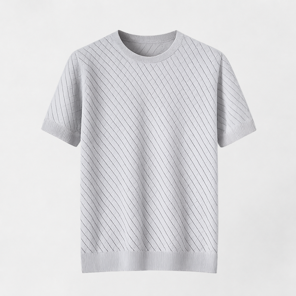 MOSEKAE Men's Round-Neck Cotton Tee
