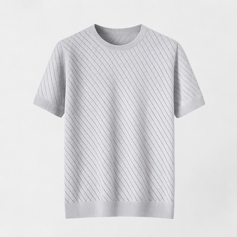 MOSEKAE Men's Round-Neck Cotton Tee