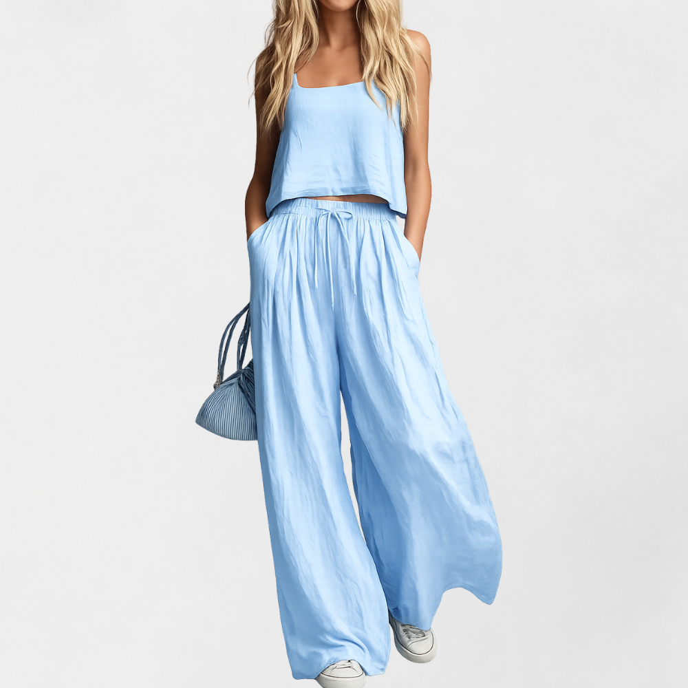 MOSEKAE Women’s Sleeveless Summer Lounge Set Loose-Fit Casual 2-Piece Outfit