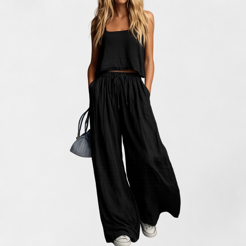 MOSEKAE Women’s Sleeveless Summer Lounge Set Loose-Fit Casual 2-Piece Outfit
