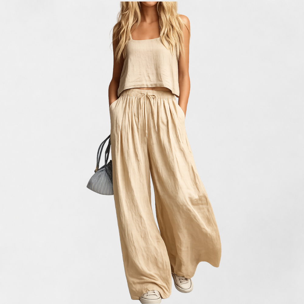 MOSEKAE Women’s Sleeveless Summer Lounge Set Loose-Fit Casual 2-Piece Outfit