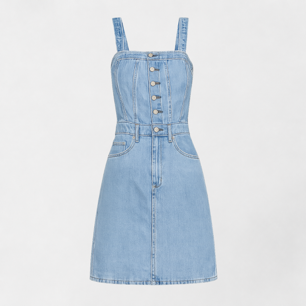 MOSEKAE Women's Backless Denim Mini Dress High Waist Summer Casual Dress