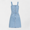 MOSEKAE Women's Backless Denim Mini Dress High Waist Summer Casual Dress